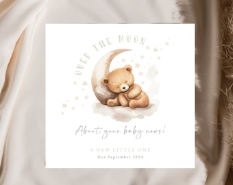 Personalised Parents To Be Card, Baby Announcement Card, Having a Baby Card, Pregnancy Card, Baby Congratulations