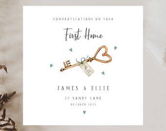 Personalised First Home Card, New Home Congratulations, First Home Card, 1st Home, New Home Gift