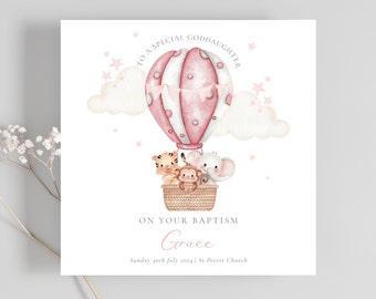 Christening Card for Daughter, Personalised Christening Card, Baptism Card, Naming Day Card, Goddaughter Christening, Granddaughter Baptism