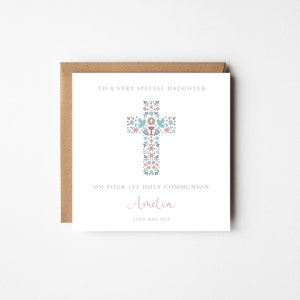 Personalised First Holy Communion Card, 1st Holy Communion, Confirmation