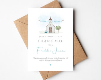 Personalised Thank You Cards, Christening Thank You Cards, Baptism Thank You Notes