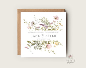 Engagement Card, Personalised Engagement Card, Congratulations on Your Engagement, Getting Married