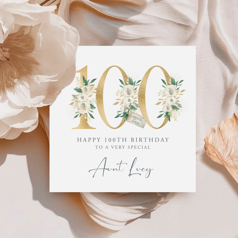 100th Birthday Card - Etsy