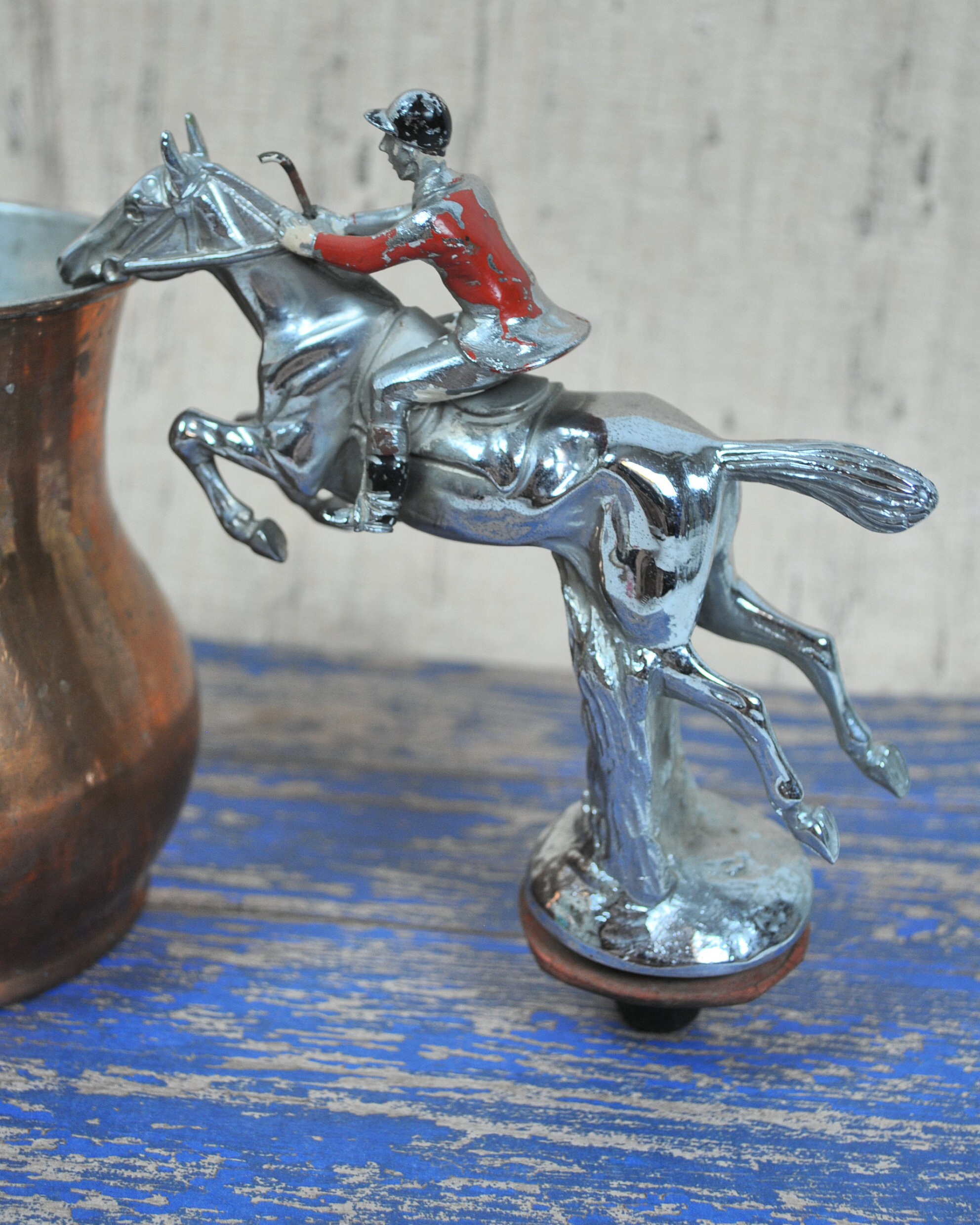 Horse hood ornament jumping horse vintage equestrian show | Etsy
