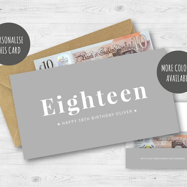 Personalized 18th Birthday Money Wallet Etsy UK