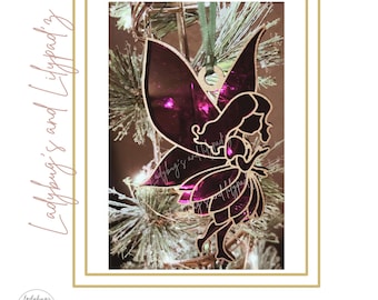 Fairy SVG File - Fairy Christmas Ornament SVG - Fairy Suncatcher SVG - Cut File