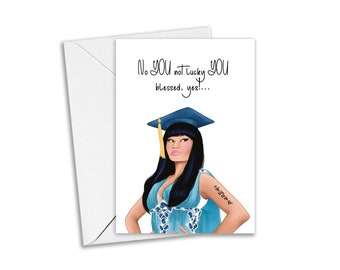 Nicki Minaj Greeting Card, Moment 4 Life Greeting Card, Graduations Greeting Card, Graduate, Barbz, Lyrics - Black Greeting Card