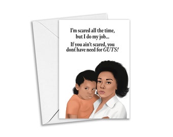 Claudine Greeting, Diahann Carroll Greeting Card, Mother's Day Greeting Card, Throwback Film - Black Greeting Card