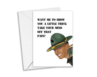 Major Payne Greeting Card, Get Well Soon Card, Black in Film - Funny Greeting Card