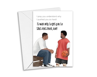 He Got Game Greeting Card, Denzel Washington Greeting Card, Father's Day Greeting Card, Black Dad, Throwback TV - Black Greeting Card