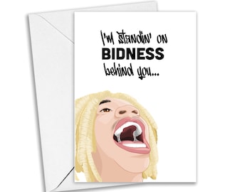 Standin' on Bidness Greeting Card, King Harris Greeting Card, Rap Greeting Card - Happy Birthday