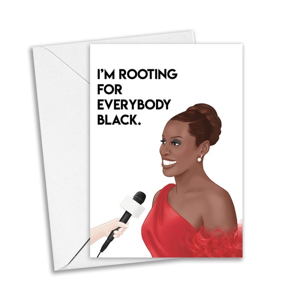 Issa Rae Greeting Card, Black History Month Card, Black in Film - Happy Black History Month