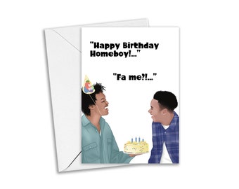 Don't be a Menace Greeting Card, Wayans Bros Greeting Card, Funny Greeting Card, Homeboy, Comedy, Black Movies - Happy Birthday
