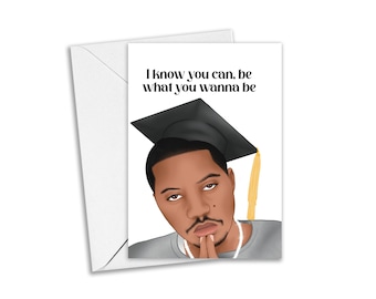 Nas Greeting Card, I Can Greeting Card, Graduation Greeting Card, Graduate, Nasir Jones, Lyrics - Black Greeting Card