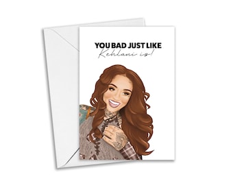 Kehlani Greeting Card, Valentine's Card, Love Card, Black Love, R&B, Singer - Happy Valentine's Day