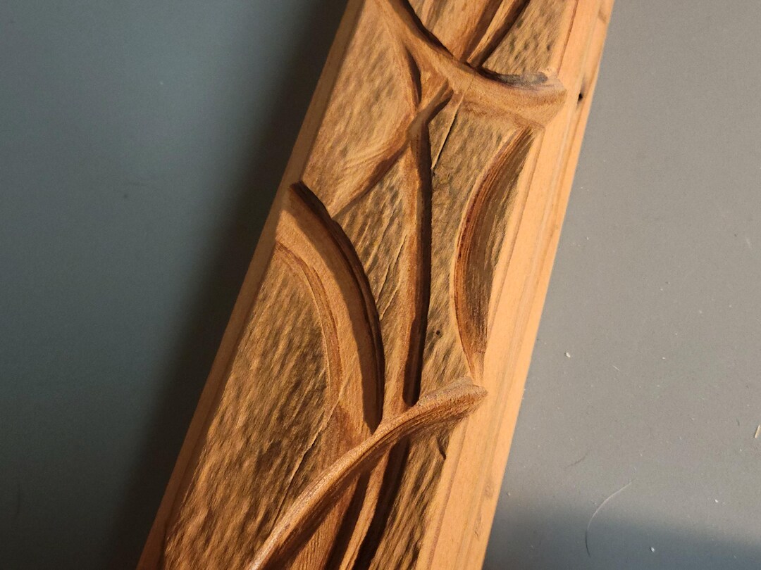 Hand-carved Wood Molding Redwood Strips. Rustic Organic Detailed ...