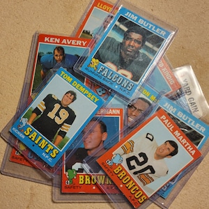 Topps Football 1971 Vintage Lot von 10 Sammelkarten