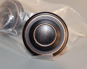 Bronze Patina Cabinet Knob: Rustic Arts & Crafts Door Pull