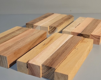 Eucalyptus, Pear, Acacia Pen Blanks: Woodturning Mix (4-Pack)