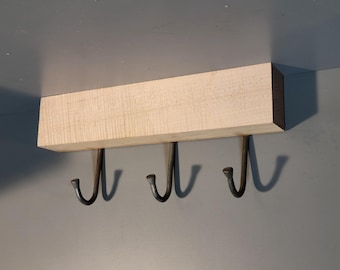 Vintage wall hooks industrial sets of three.