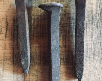 Railroad Spikes Set of six Vintage craft supplies