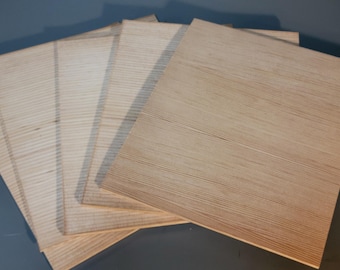 Vertical Grain Fir Plywood: 5 Double Sided MDF Core Panels (11.5 X 9.5 inch)