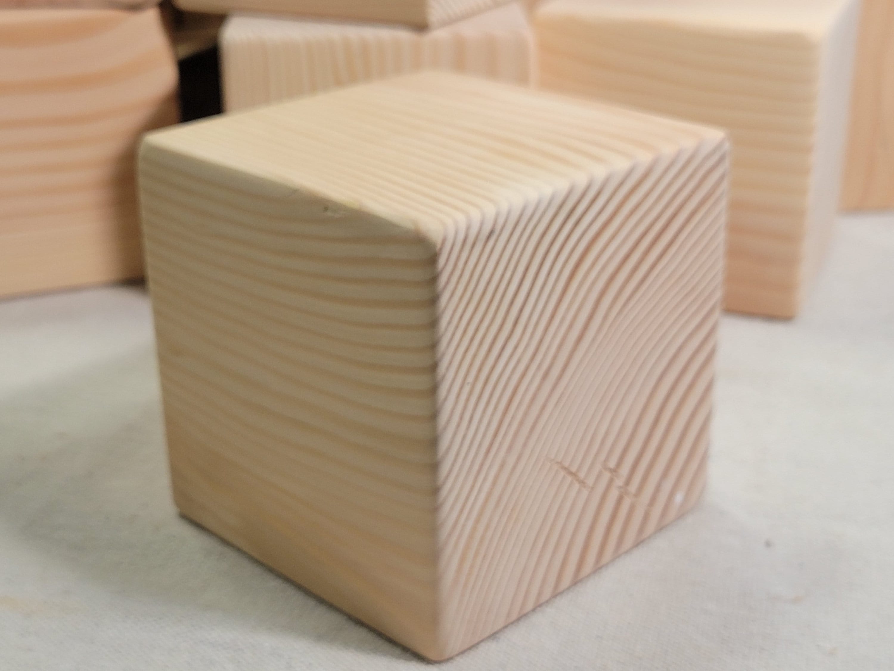 10 Wood Cubes 15mm Wooden Craft Blocks, Unfinished Natural Wood