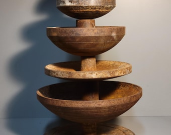 Industrial Iron salvage Sculpture basin artist supply, 11 inch Round heavy metal oddity