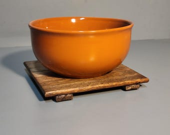 Pot holder Trivet two 6x6 dark stained reclaimed white oak natural oil finish.
