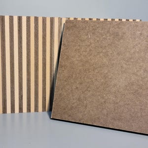 25 bruin paneel met hoge dichtheid van 6 x 6 inch, aan beide zijden glad, MDF-kern van 1/4 inch dik