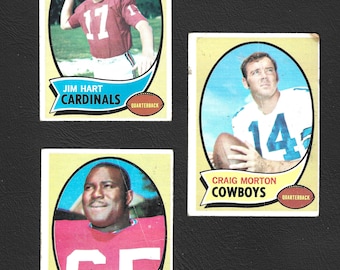 Topps Football collectable cards Lot of 3 1970 Vintage