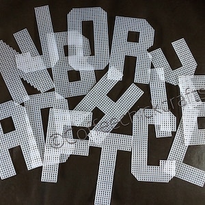 Plastic Canvas Uppercase Alphabet 5.25&quot; tall Plastic Canvas Letters COMPLETE SET OF 26 Letters Needlepoint Letters Needlepoint Alphabet
