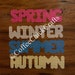 Season Plastic Canvas Words Plastic Canvas SUMMER Autumn SPRING Shape ...