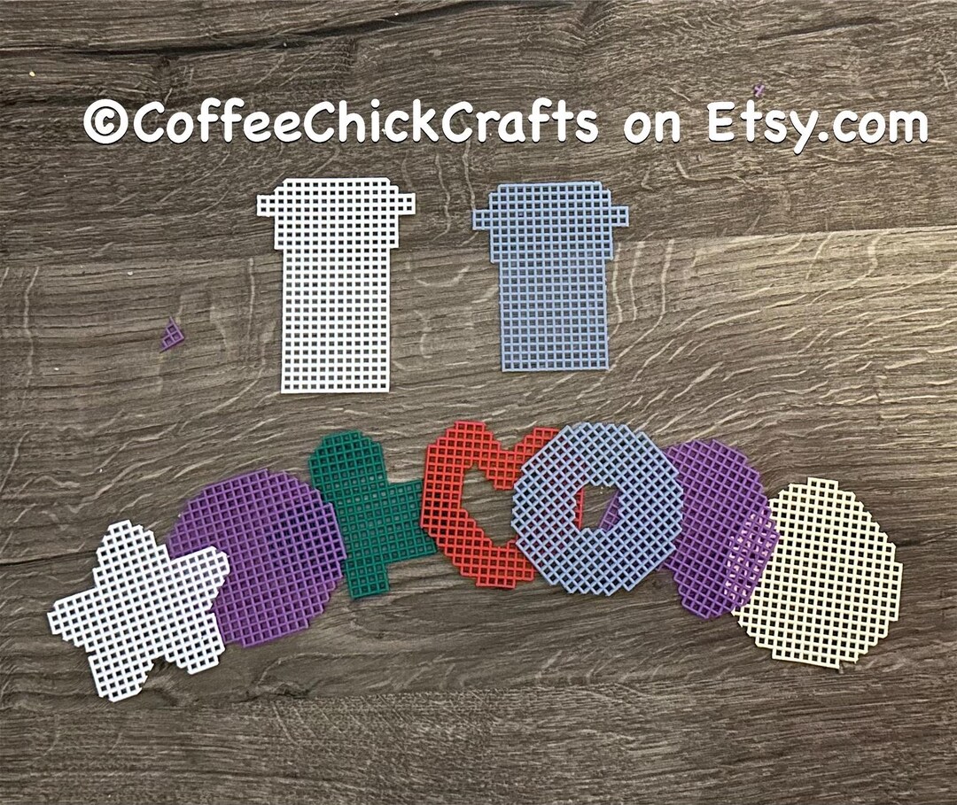 Coffee and Donut Seasonal Plastic Canvas Cut Outs Coffee Cup ...