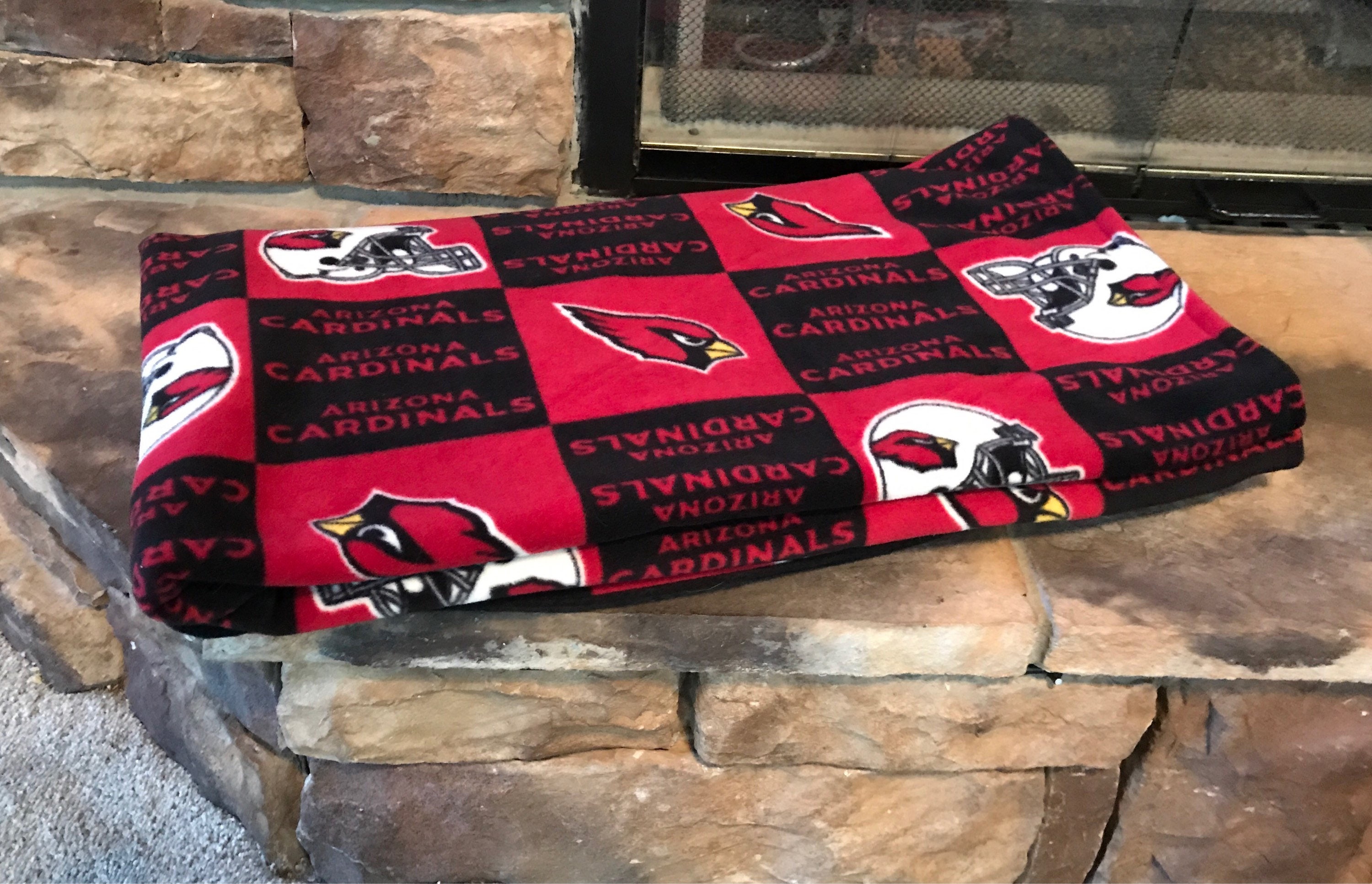 Large Arizona Cardinals Fleece Blanket READY TO SHIP Arizona Etsy