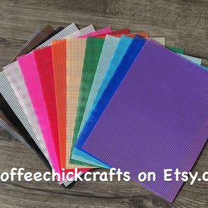 Full Sheet Plastic Canvas #7 Mesh Sheet - Your Choice of Colors