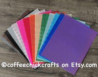 Full Sheet Plastic Canvas #7 Mesh Sheet - Your Choice of Colors