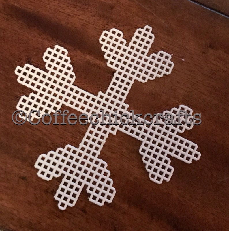 Large Snowflake Plastic Canvas Cut Outs Plastic Canvas | Etsy