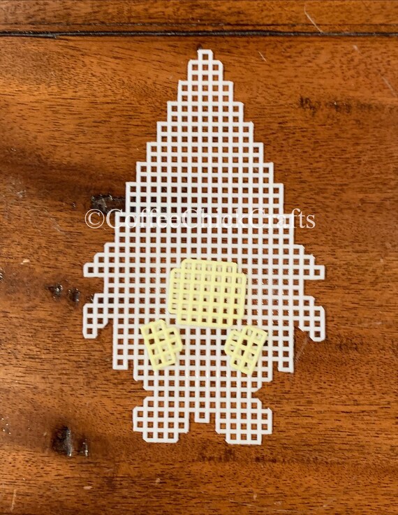 Plastic Canvas Gnome Cut Outs Plastic Canvas Needlepoint Gnome Etsy