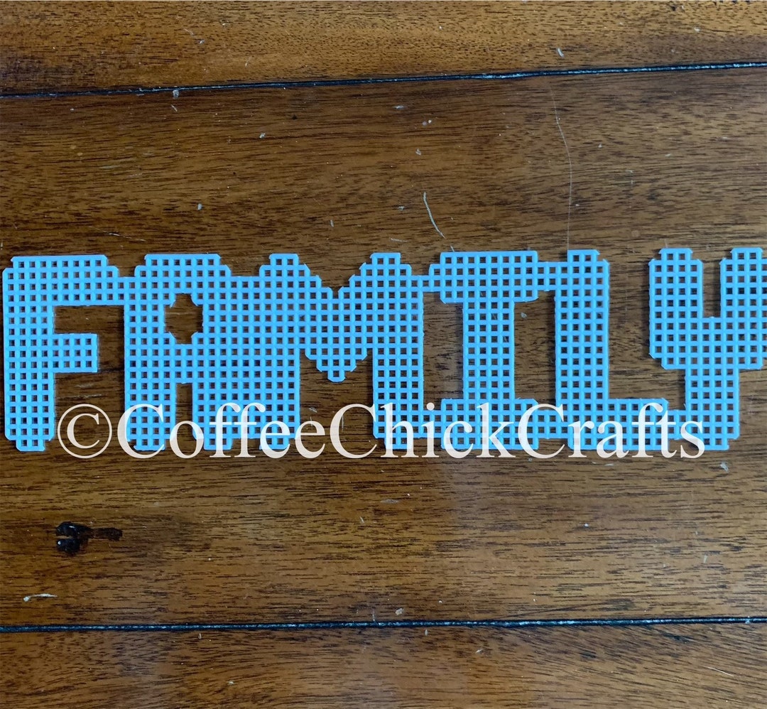 FAMILY Plastic Canvas Coffee Plastic Canvas Cut Out Family - Etsy