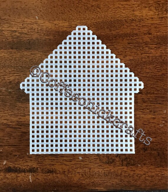 House Plastic Canvas House Cut Out Plastic Canvas Dog House Etsy