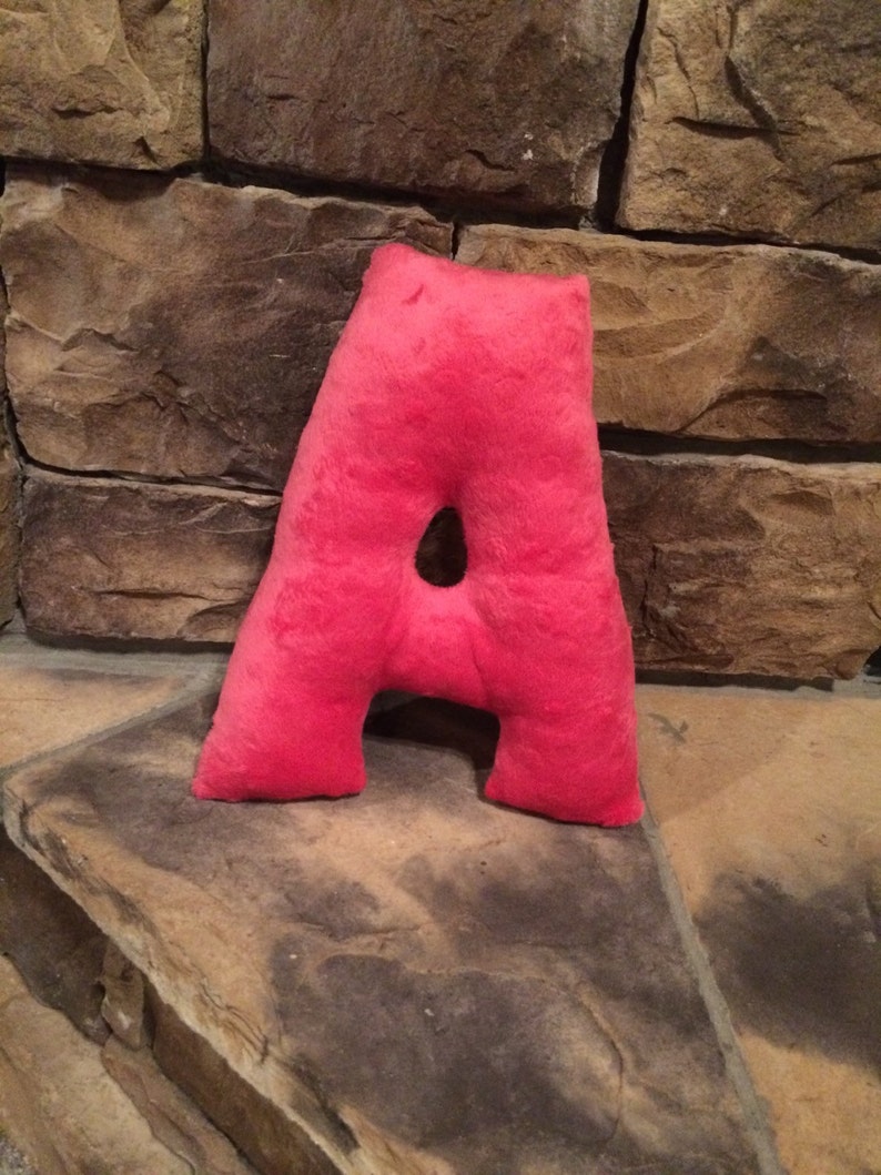 Stuffed Minky Dot Letter Pillow Toys Letter Pillow Decorative Etsy