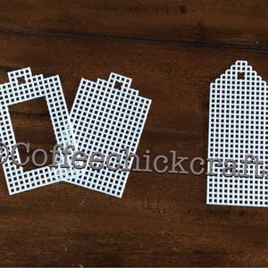 Plastic Canvas Tags Plastic Canvas Luggage Tag Cut Out Plastic Canvas Tag Needlepoint