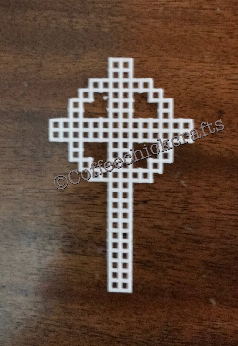 Easter Cross Plastic Canvas Small Cross Plastic Canvas Cross Etsy