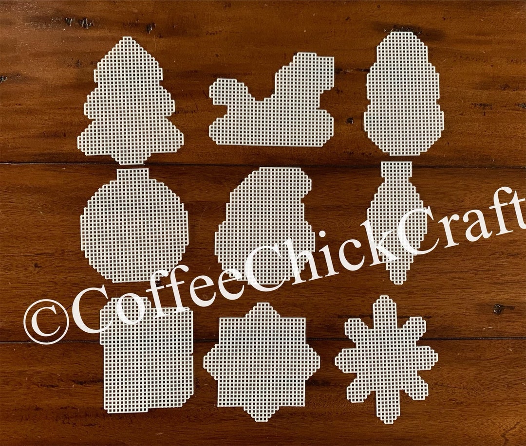 Christmas Ornaments Plastic Canvas Cut Out Plastic Canvas for Etsy
