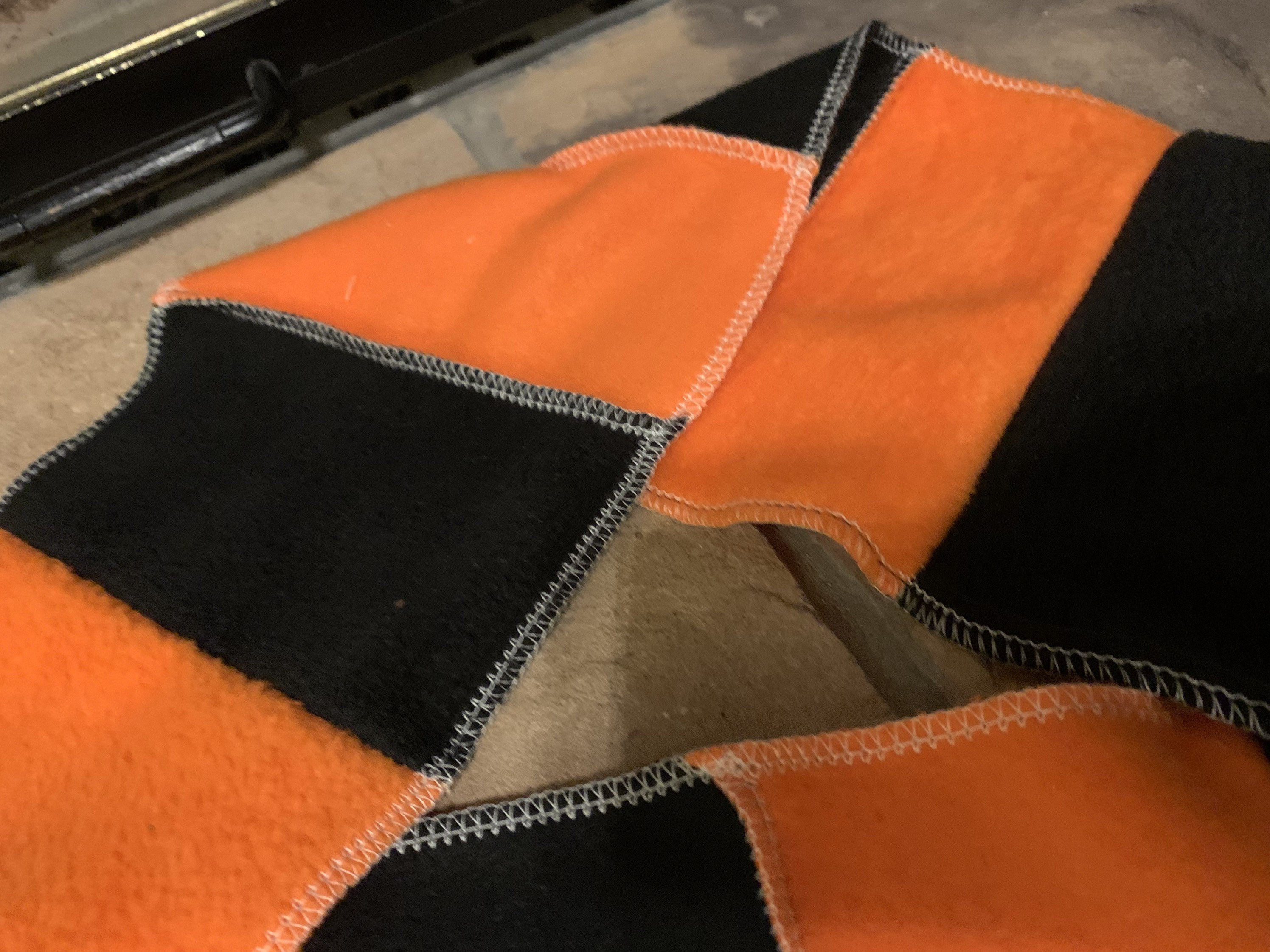 Orange & Black Striped Fleece Scarf School Spirit Bengals