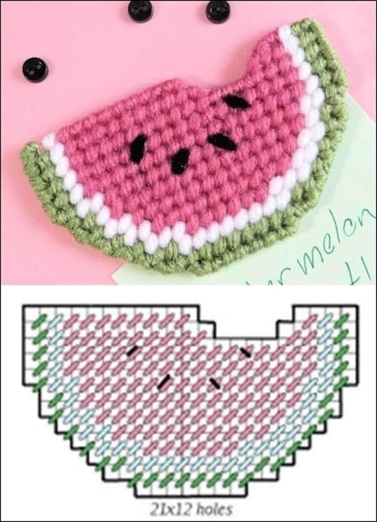 Plastic Canvas Watermelon Cut Outs Plastic Canvas Watermelon Etsy