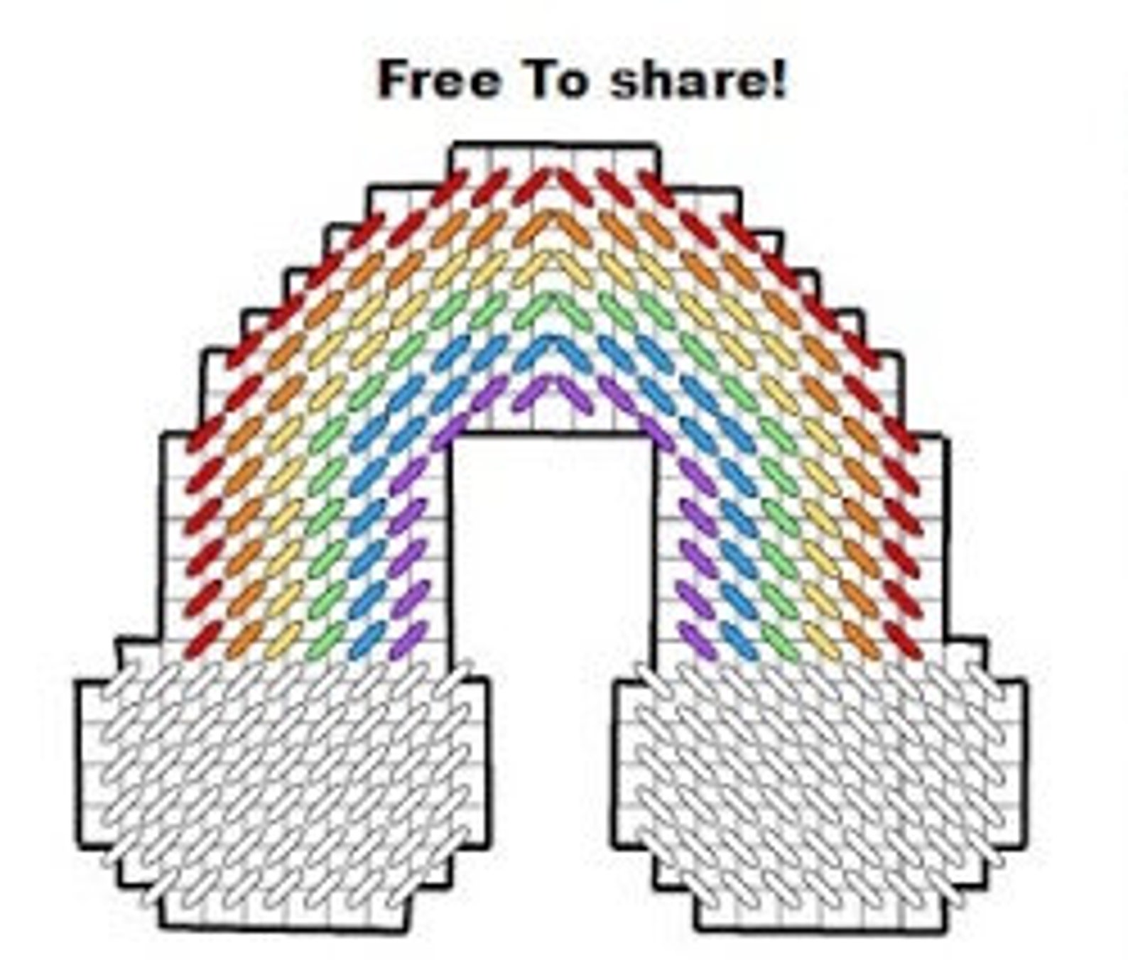 Rainbow Plastic Canvas Cut Out Plastic Canvas Needlepoint Etsy