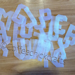 Plastic Canvas Uppercase Alphabet 4.5&quot; tall Plastic Canvas Letters Complete Set of 26 Letters Needlepoint Letters Needlepoint Alphabet