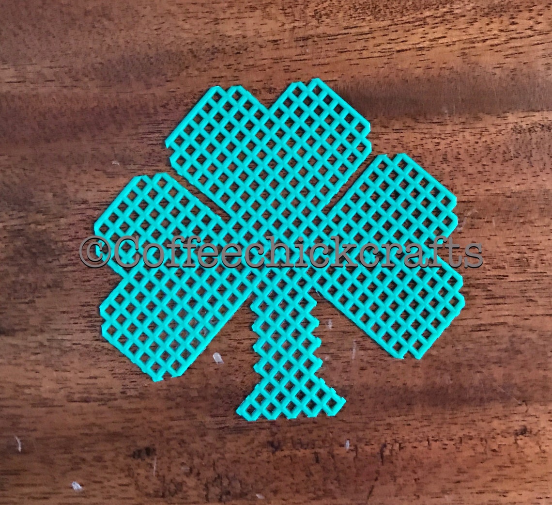 Clover Shamrock Plastic Canvas Cut Out Plastic Canvas Shamrock Etsy